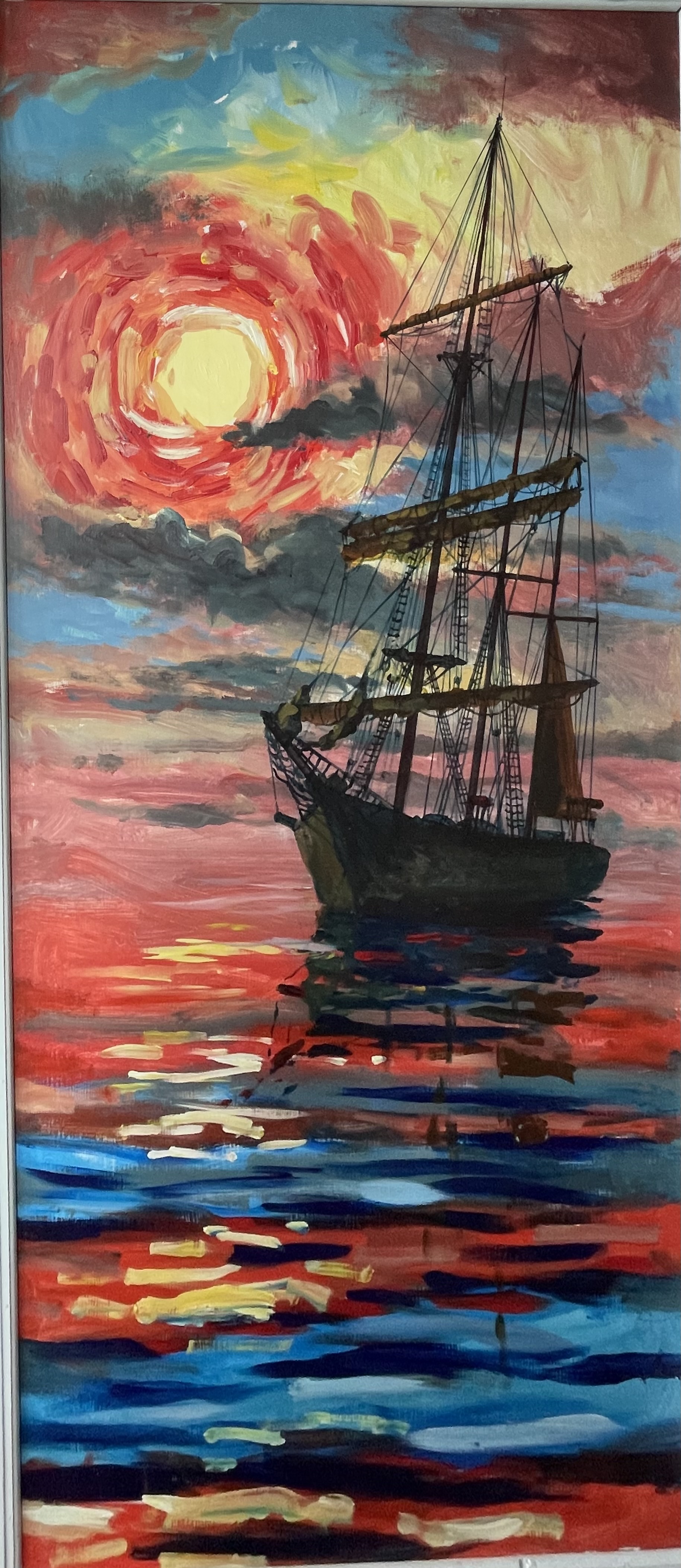 Sunset over a Cod Lugger 