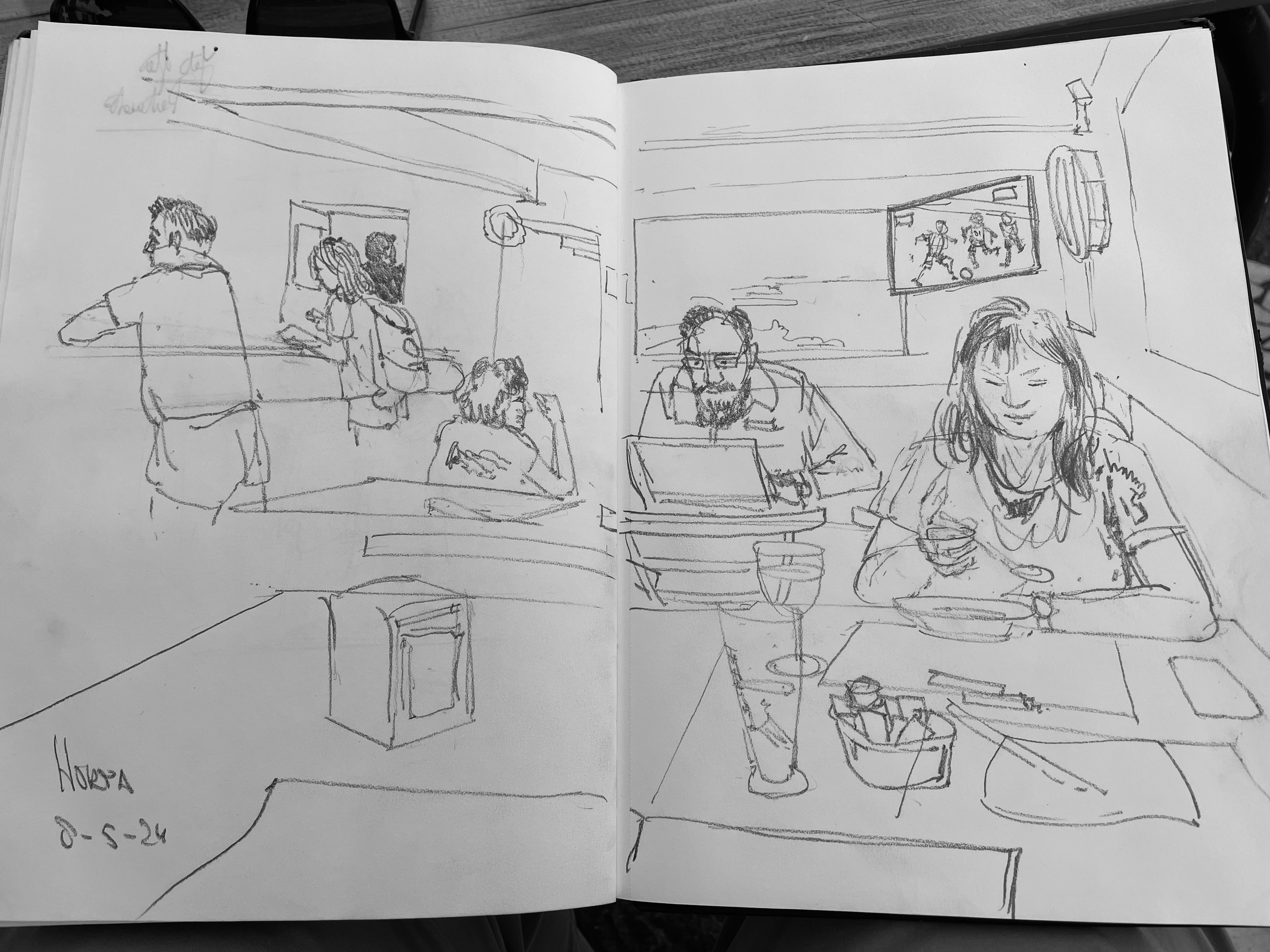 Sketching in a snackbar