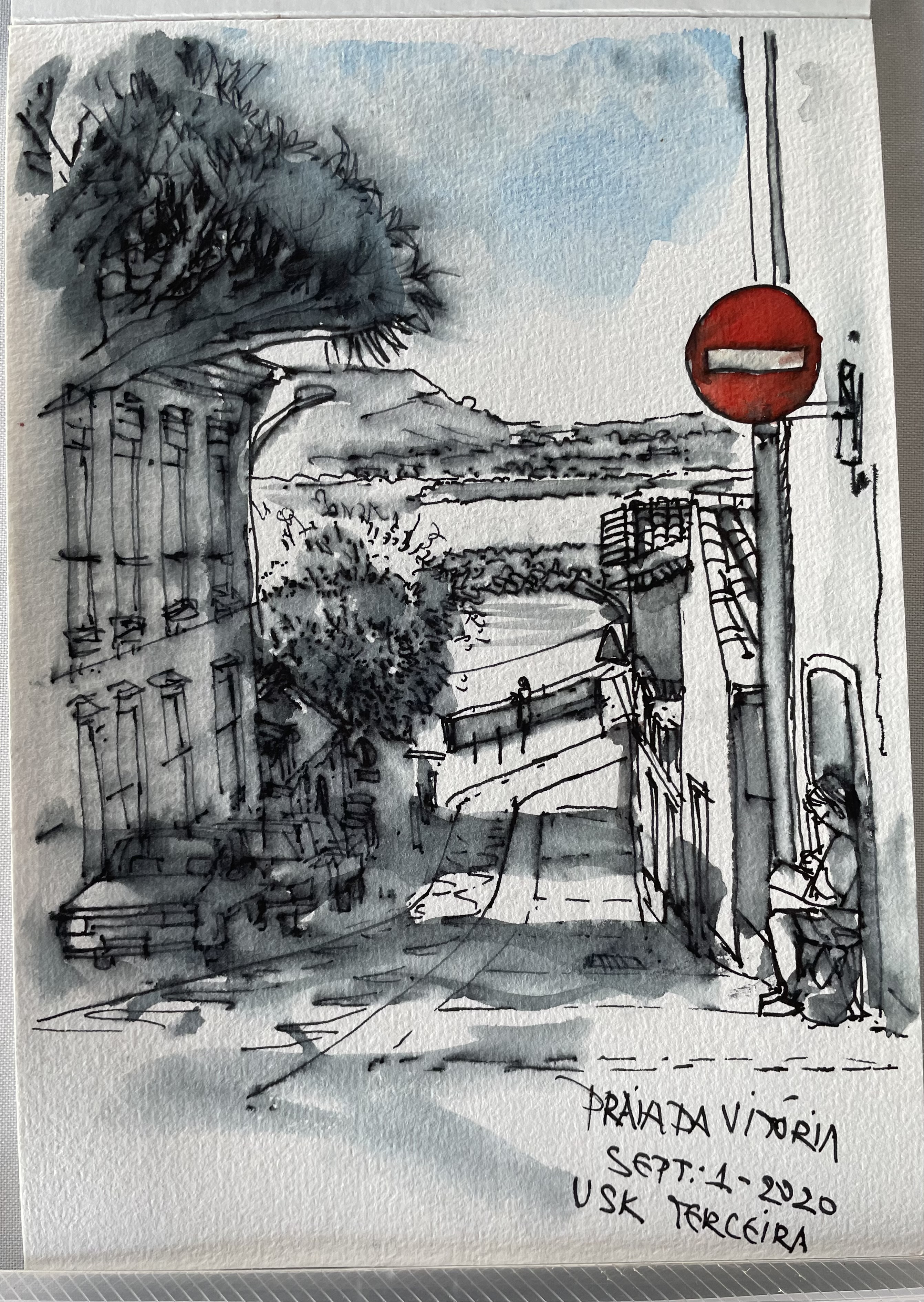 View of the bay in Praia da Vitoria 