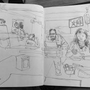 Sketching in a snackbar